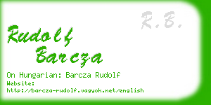 rudolf barcza business card